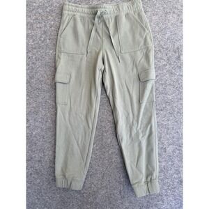 Calvin Klein Performance Pants Womens Large Green Fleece Cargo Joggers‎ Pockets